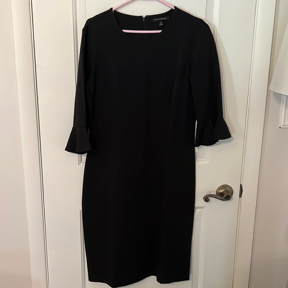 Banana Republic black shift dress, size 12.